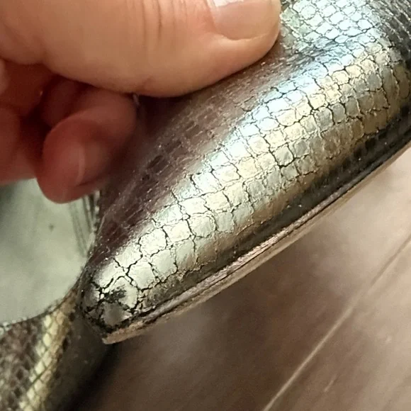 Marc Fisher Metallic Silver Heels - Picture 2 of 7